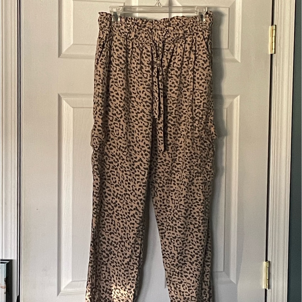 Black & Tan Animal Print Pants